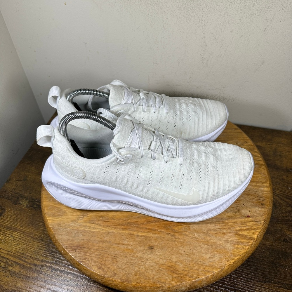 Nike React Infinity Run Flyknit 4 Mens White Running Shoes DR2665-103 Size 10